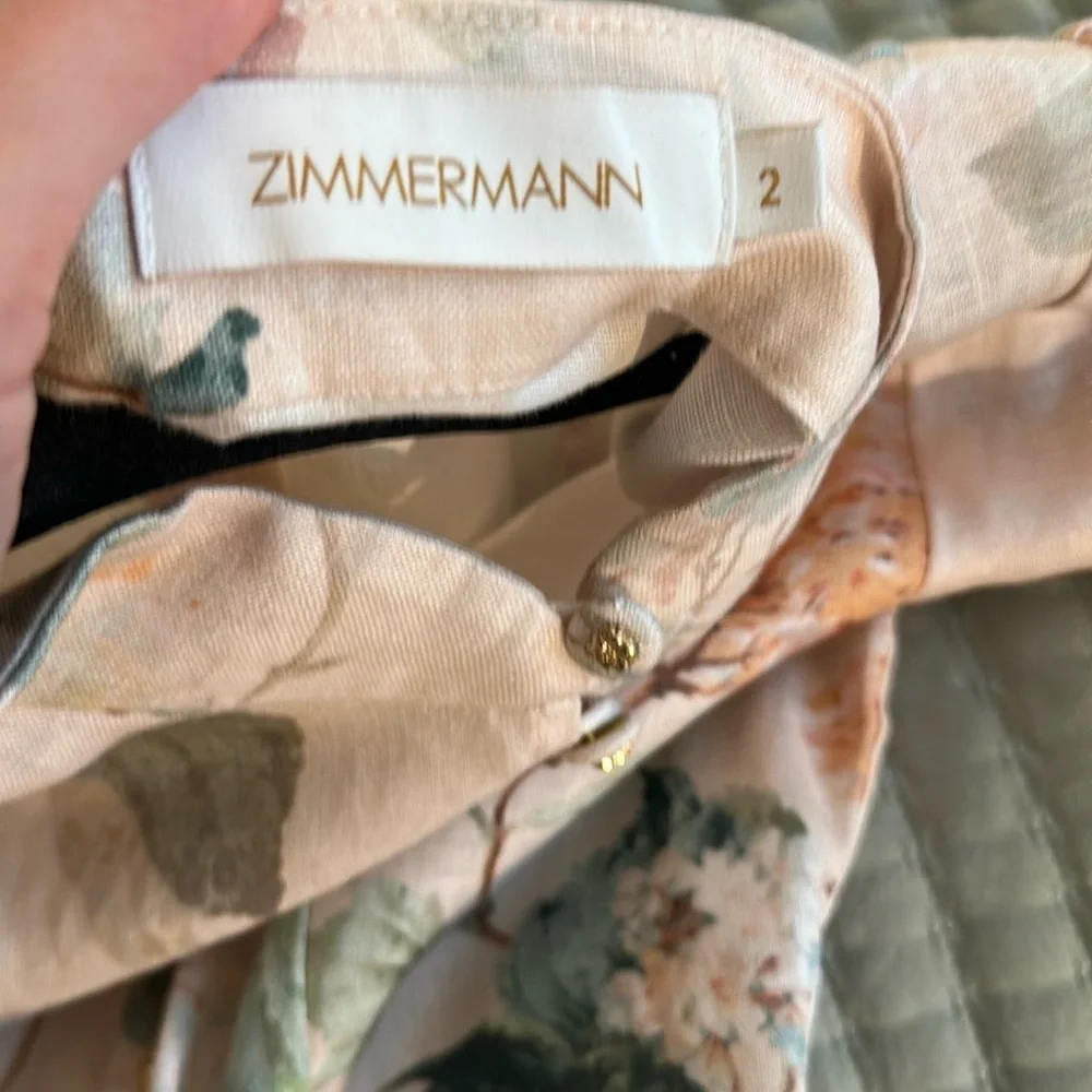 Zimmermann 2 Linen Floral Mini Dress - Picture 7 of 11